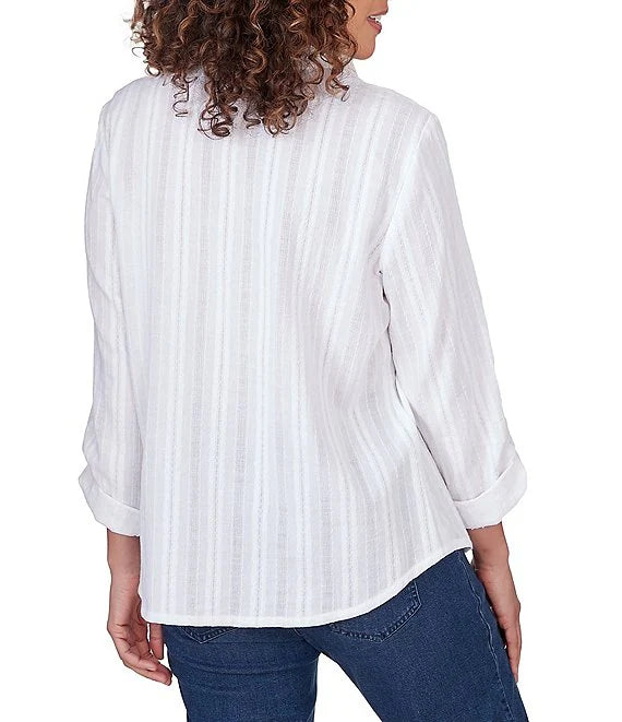 Wov Bf Dobble Top White - Ruby Rd