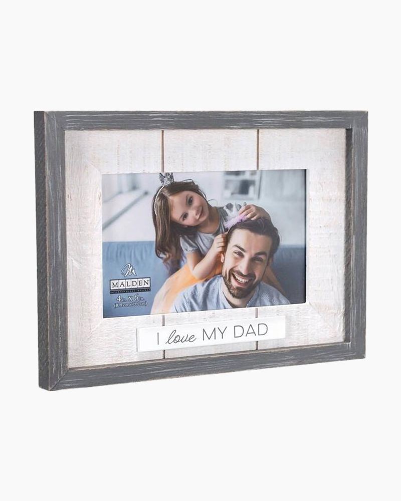 I Love My Dad Rustic Matted Picture Frame (4x6)