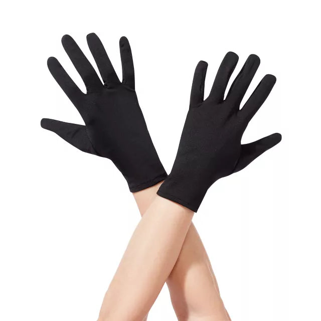 Short Black Gloves