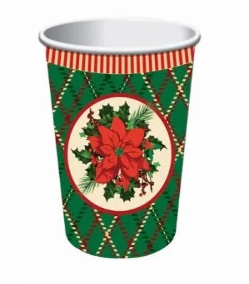 Christmas Plaid Cups 90z