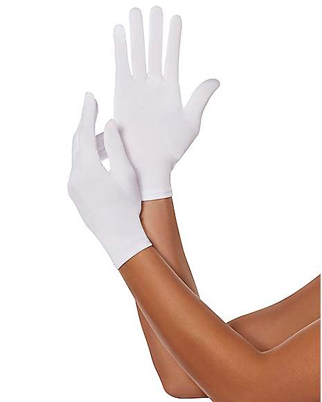 Guantes negros cortos para adulto