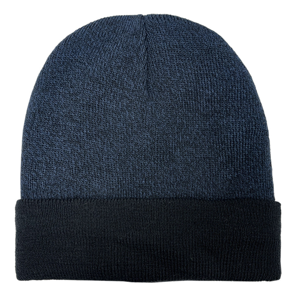 GORROS JASPEADOS SÚPER ELÁSTICOS AZUL/NEGRO