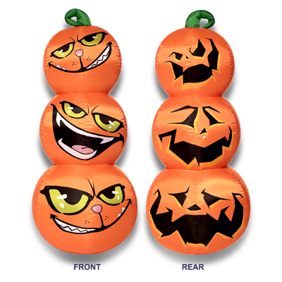 4FT Tall 3 Pumpkins Stacked