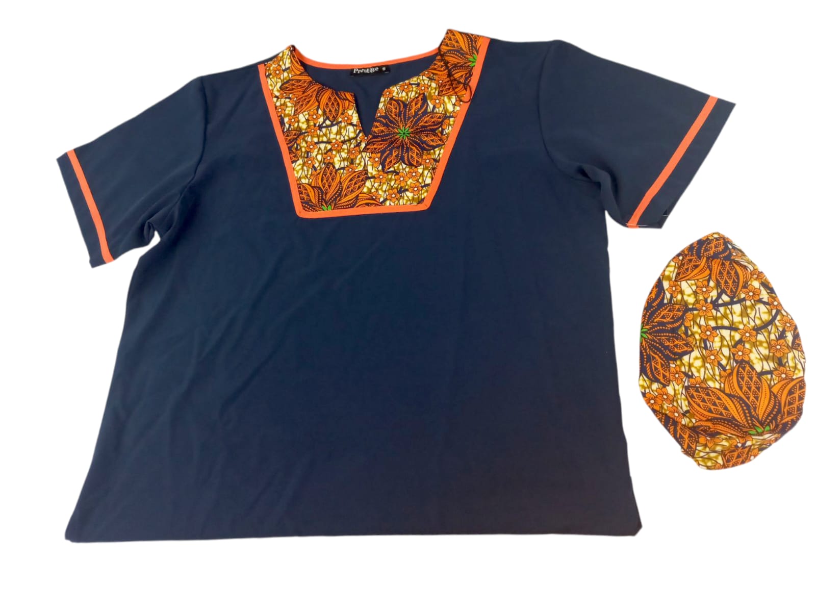 Camisa Caballero Azul Marino-Estampado (Etnia Negra)