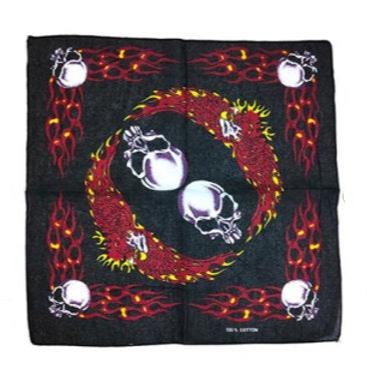 SKULL FLAMES BANDANNAS