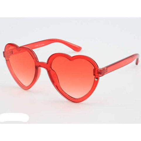 HEART SHAPE ASSORTED COLOR SUNGLASSES