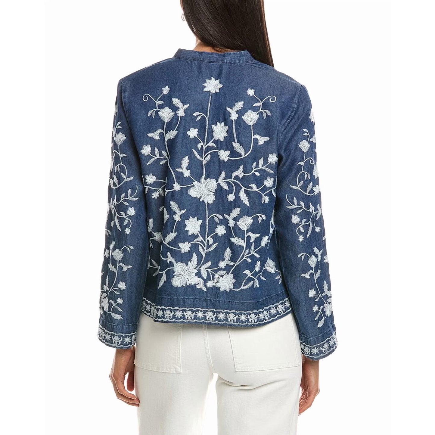 womens Long Sleeve Embroidered Blouse- Nanette Lepore