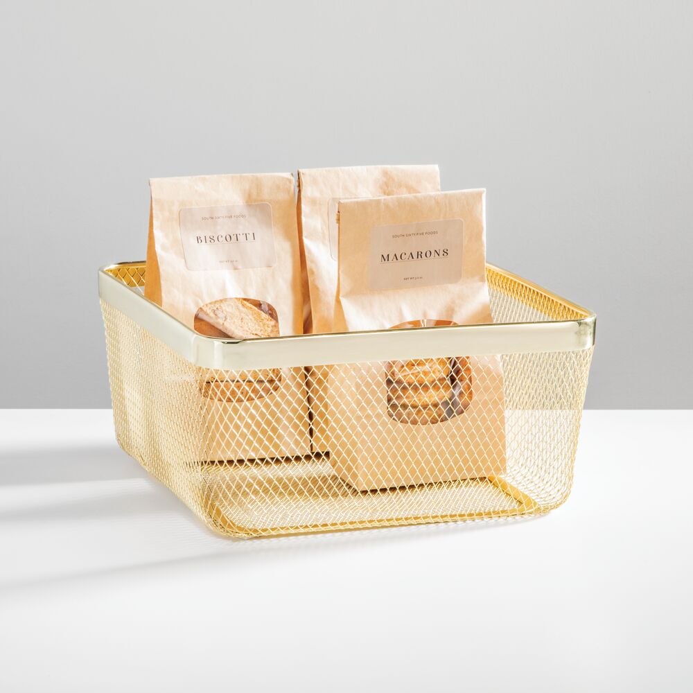 Basket Brass 12 x 12 x 6
