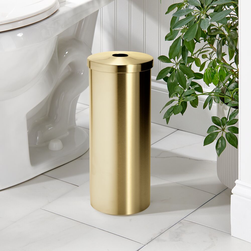 Patton Round Toilet Paper Roll Brass