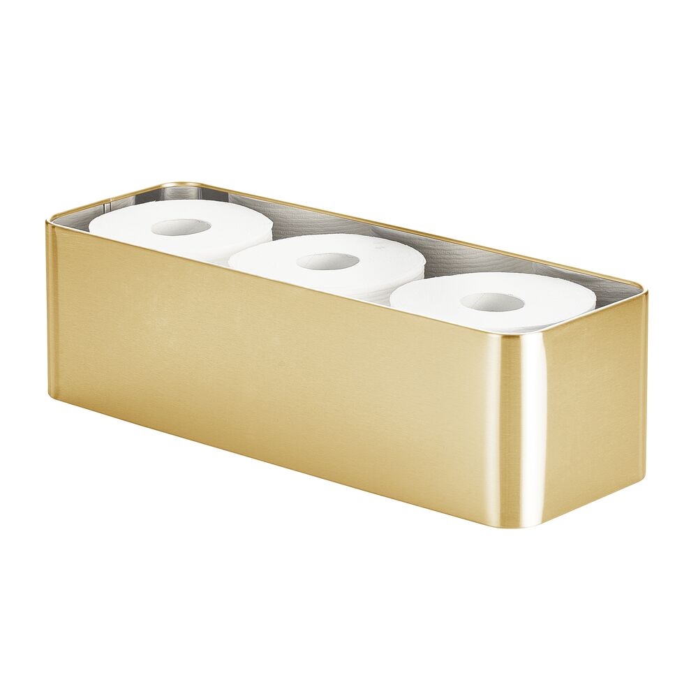 Patton Toilet Tissue Bin Brass 6 x 17 x 5 Steel