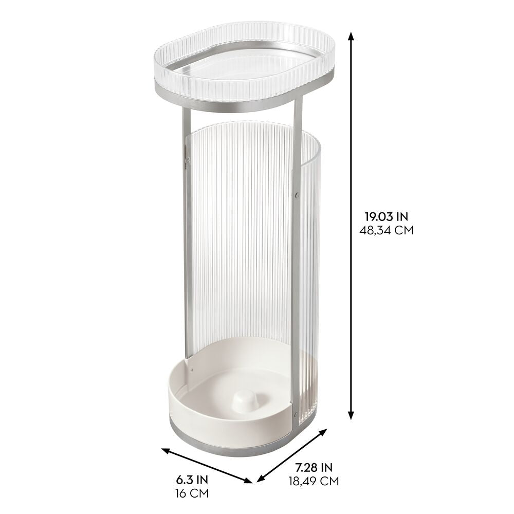 Fluted Toilet Tissue Holder with Shelf