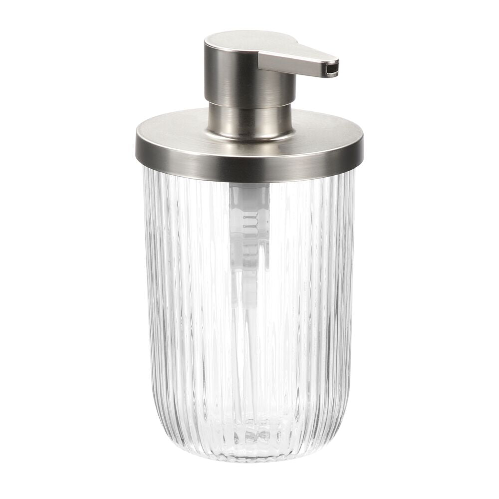 Fluted Glass Soap Pump