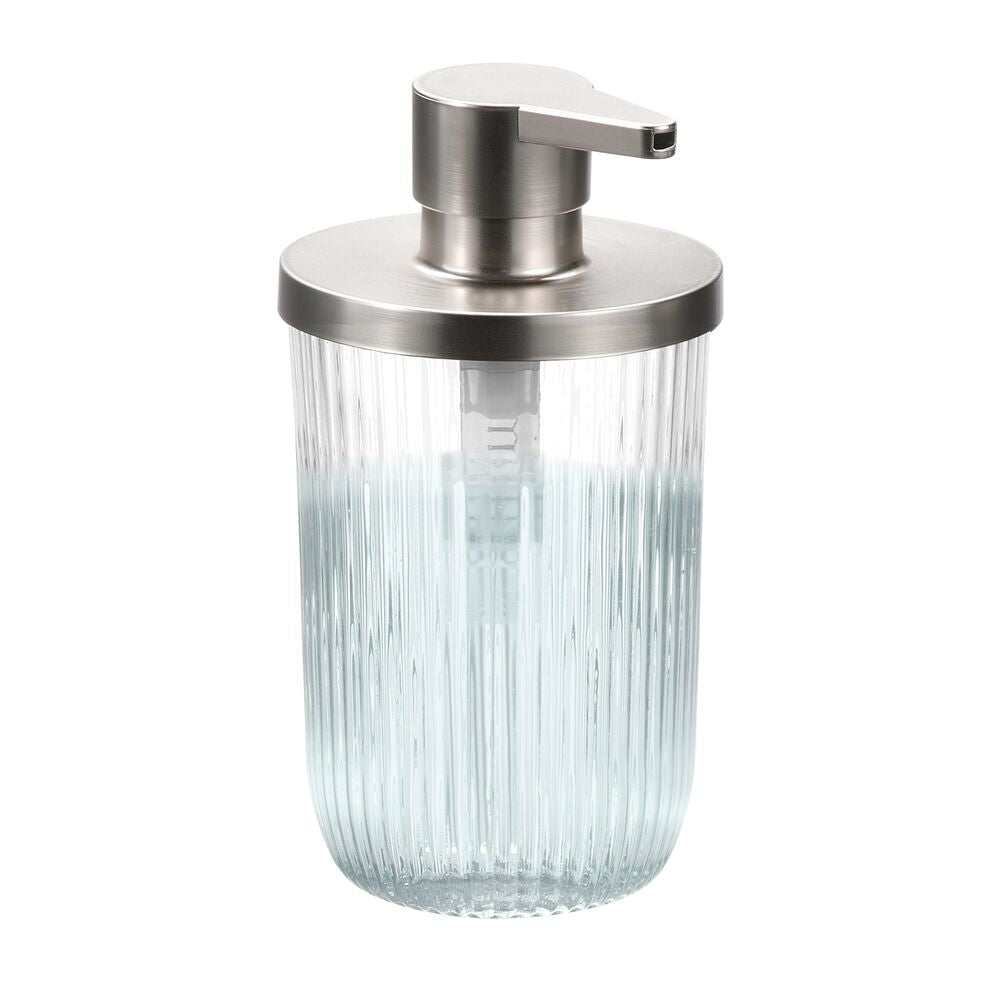 Fluted Glass Soap Pump