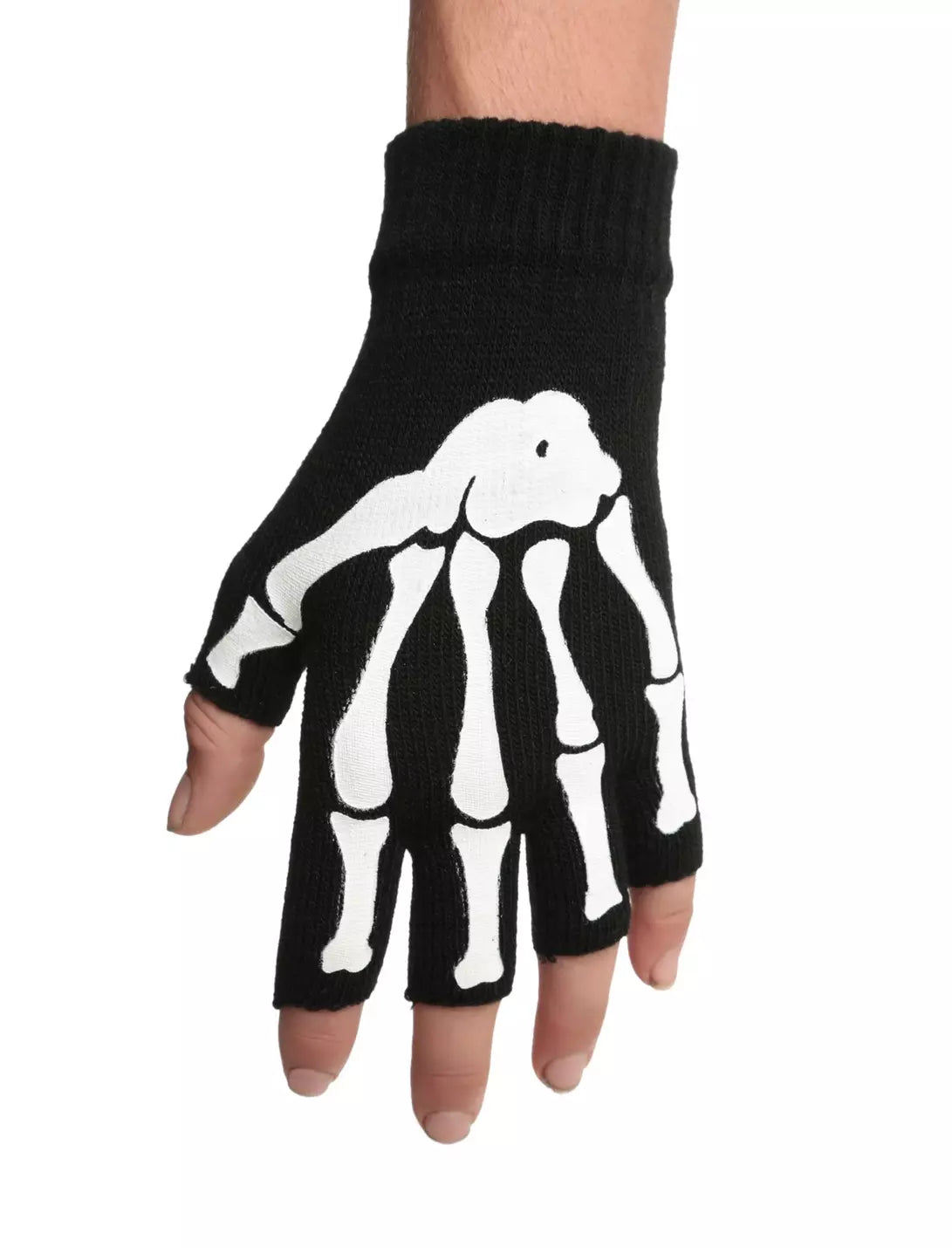 Fingerless Skeleton Gloves
