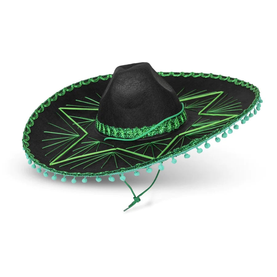 Mexican Sombrero-Green Trim Adults