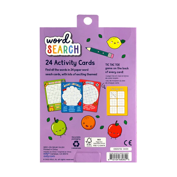 Word Search Activity Cards