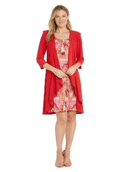 Brightly Patterned Jacket Dress