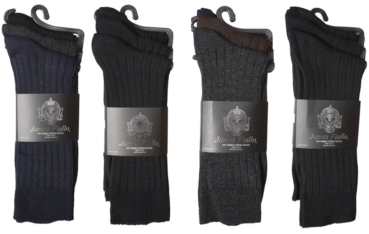 Men's Ribbed Dress Socks 3-Pair Pack