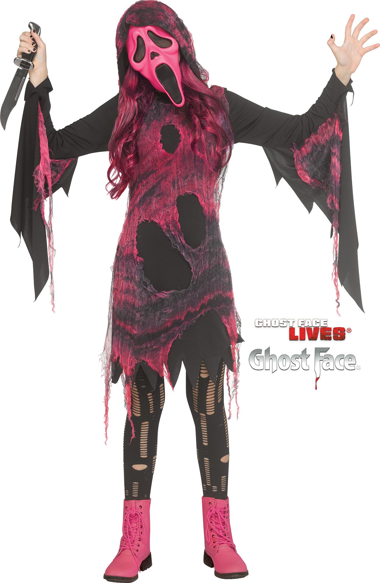 Pink Gauze Ghost Face® - Child