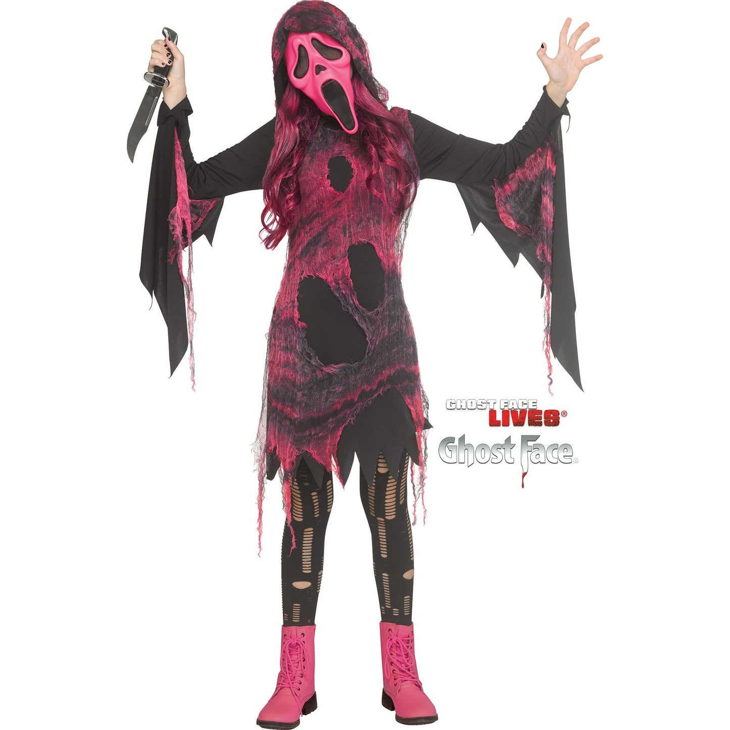 Pink Gauze Ghost Face® - Child