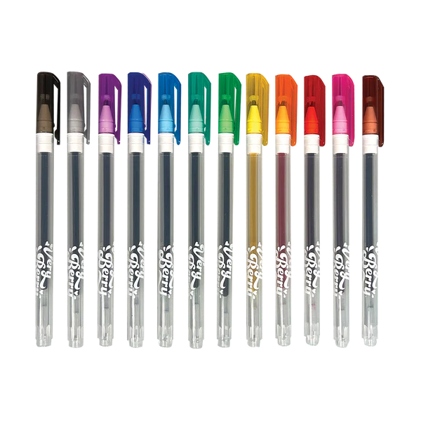 Very Berry Strawberry Scented Gel Pens - Set of 12