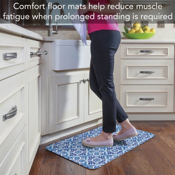 Kos Blue Medallion Comfort Floor Mat