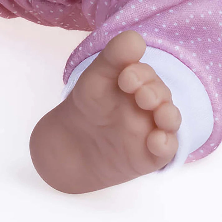 La Baby ® 20" Soft Body Baby Doll White/Pink 2 Piece Outfit w/ Pacifier & Magic Bottle