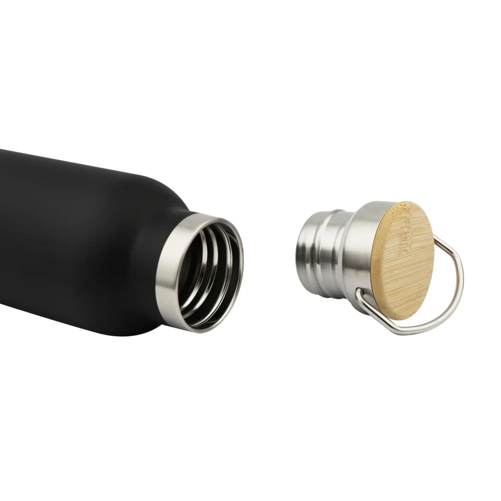 500ml/17oz Double Wall S.S. Sport Bottle Black