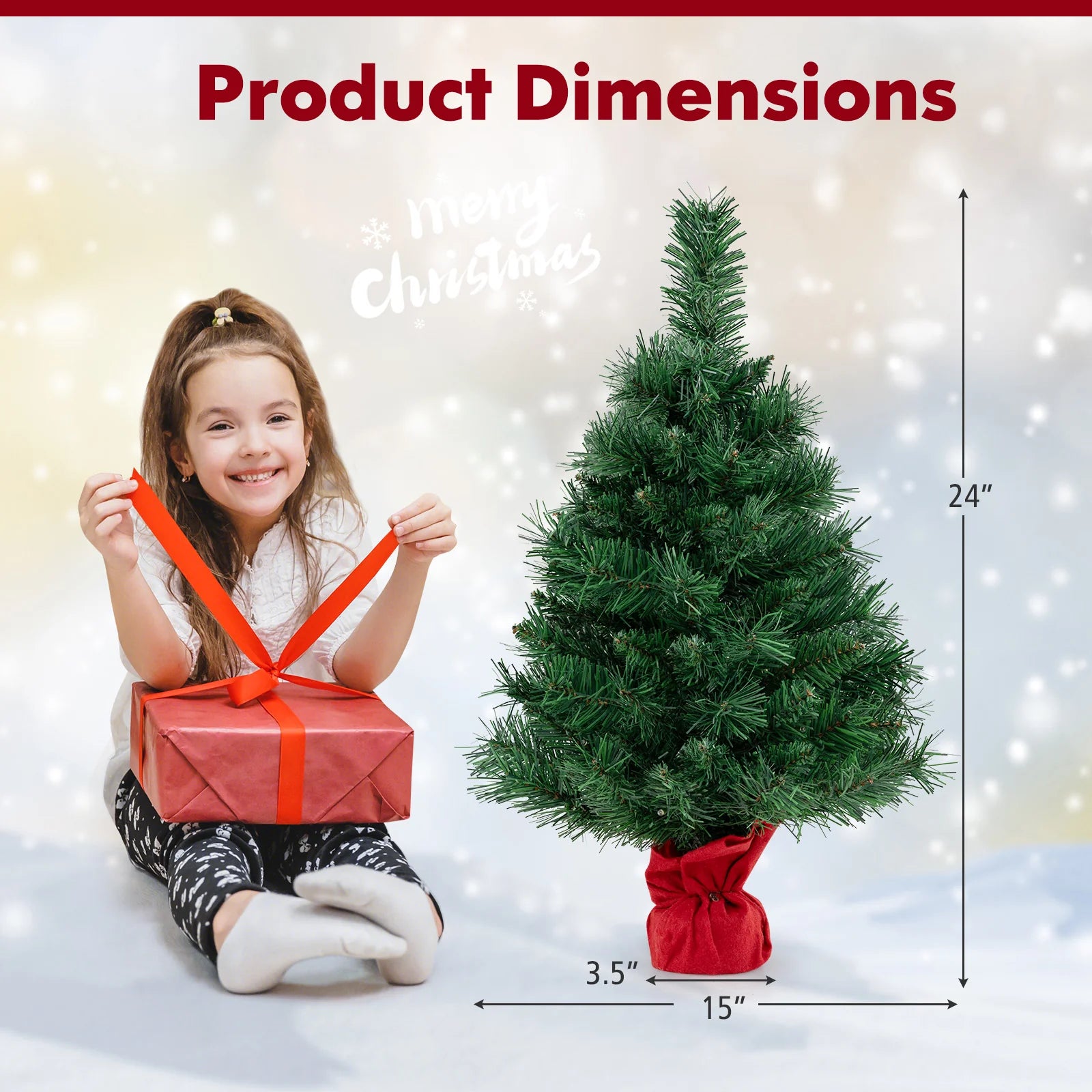 Christmas Table Top Pine Tree 25"