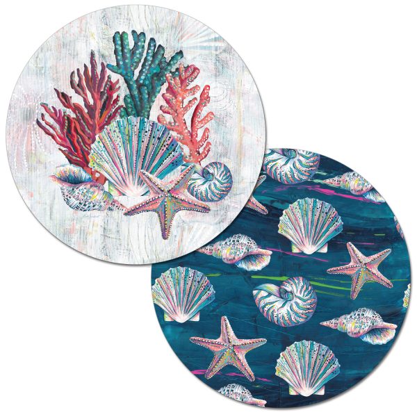 Jewels of the Sea Round Reversible Placemat