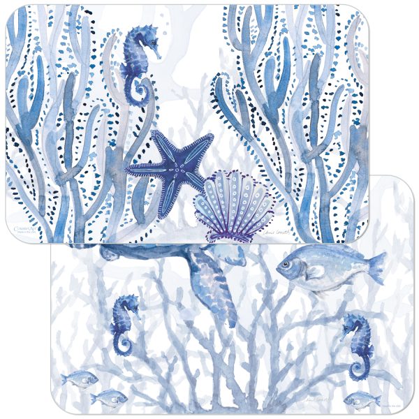 Indigo Coastal – Easycare Reversible Placemat