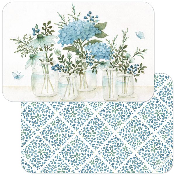 Mason Jars & Florals – Easycare Rectangle Reversible Placema