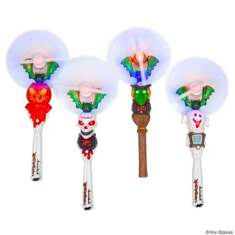 17 1/4" Light-Up Halloween Plastic Spinner Wands