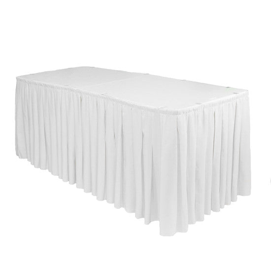 29" X 21" Table Skirt 0.75mm White