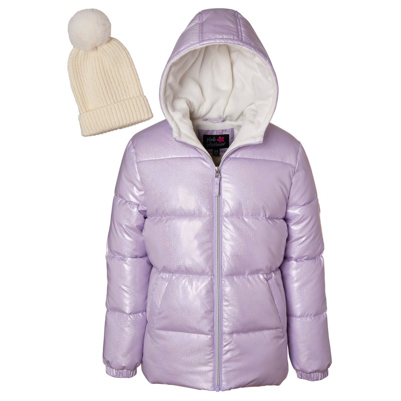 GWP Metallic Grid Puffer Lilac
