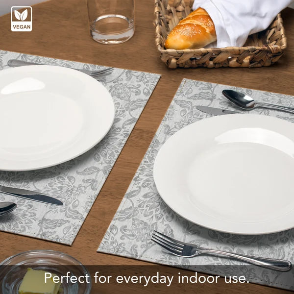 Azul/Gris – Salvamanteles de cuero PVC