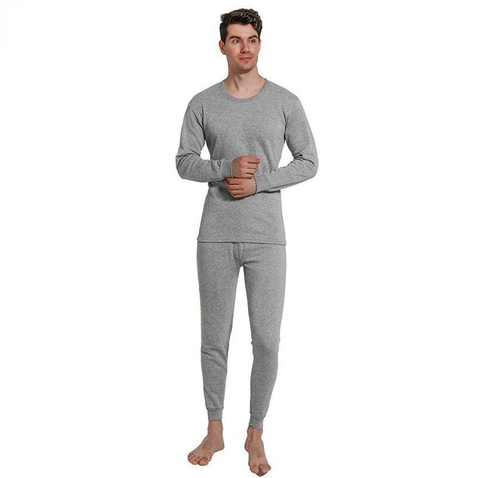 Set 2 Men's Solid Thermal Heather Grey
