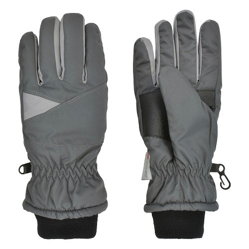 Boys 8-12 Taslon Ski Glove Thinsulate Grey/Light Grey