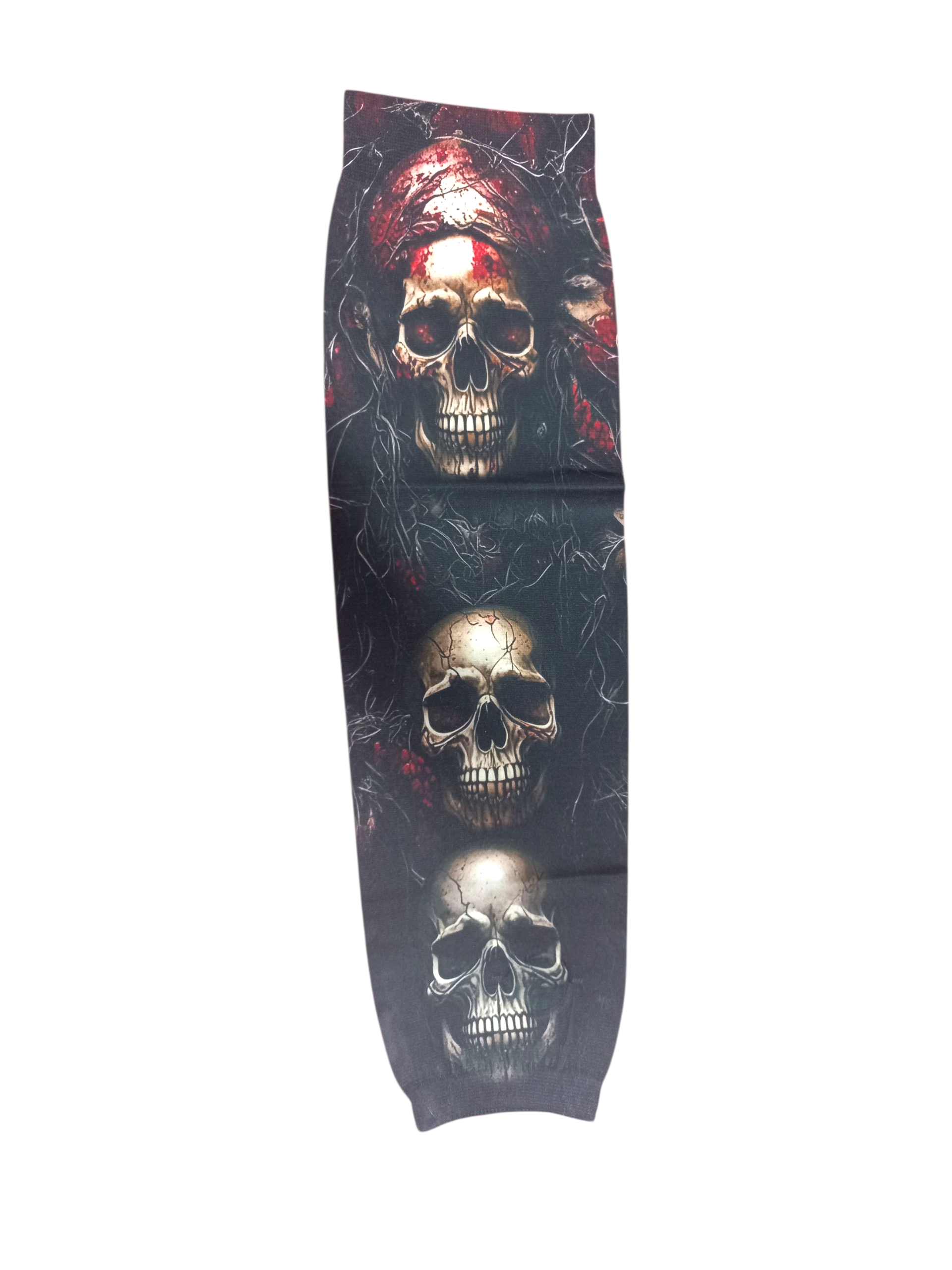 Gruesome Skulls Stack Print Slip-On Halloween Tattoo Sleeves