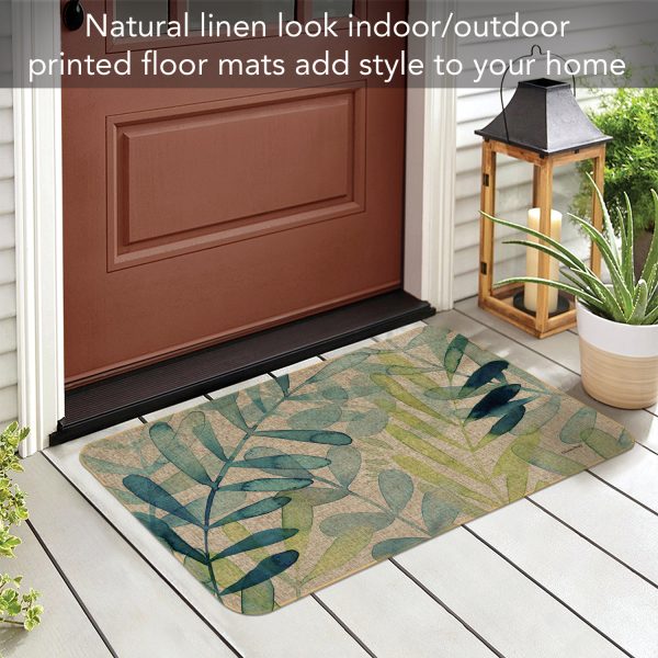 Gossamer Palm – Linen Floor Mat