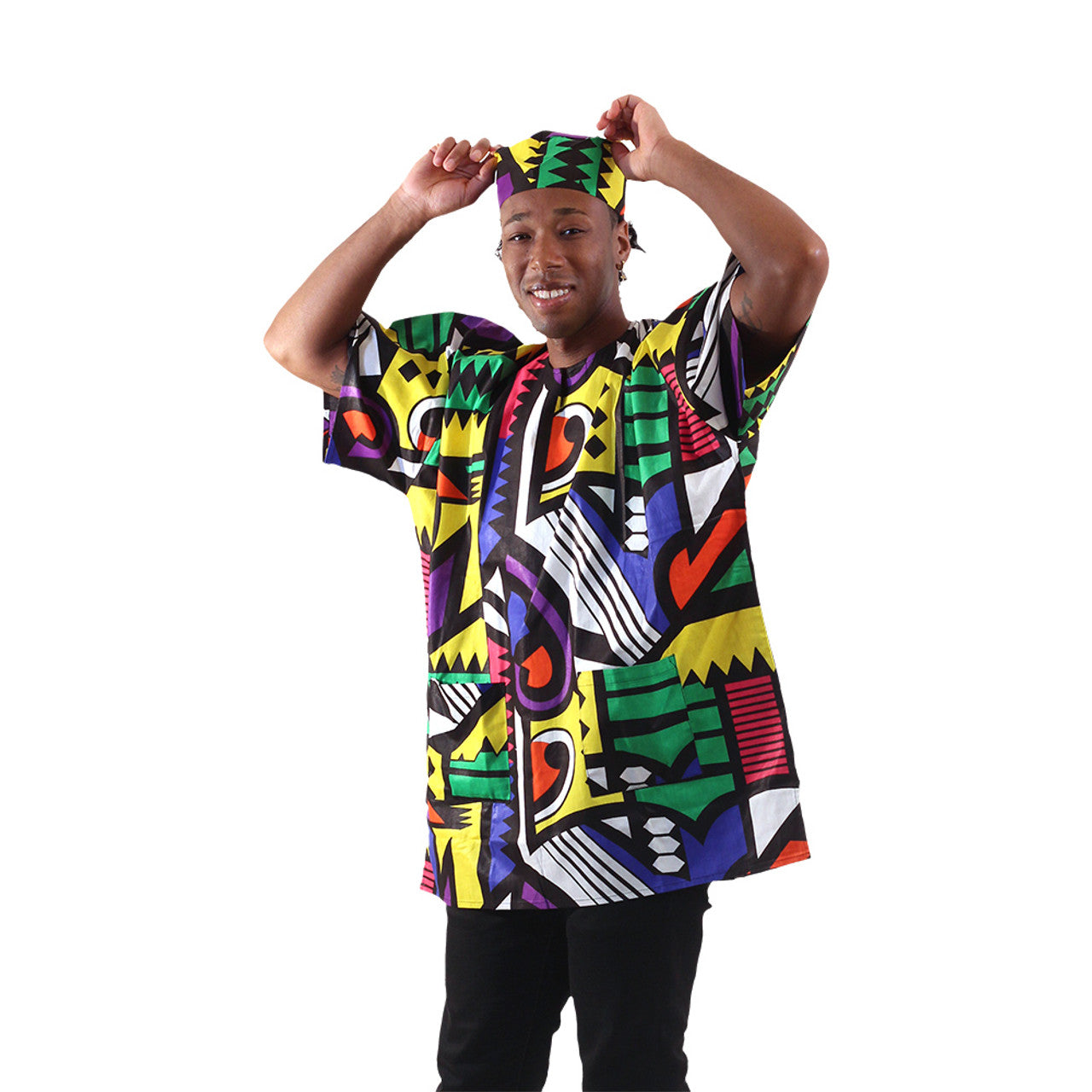 Bold Ankara Print Dashiki
