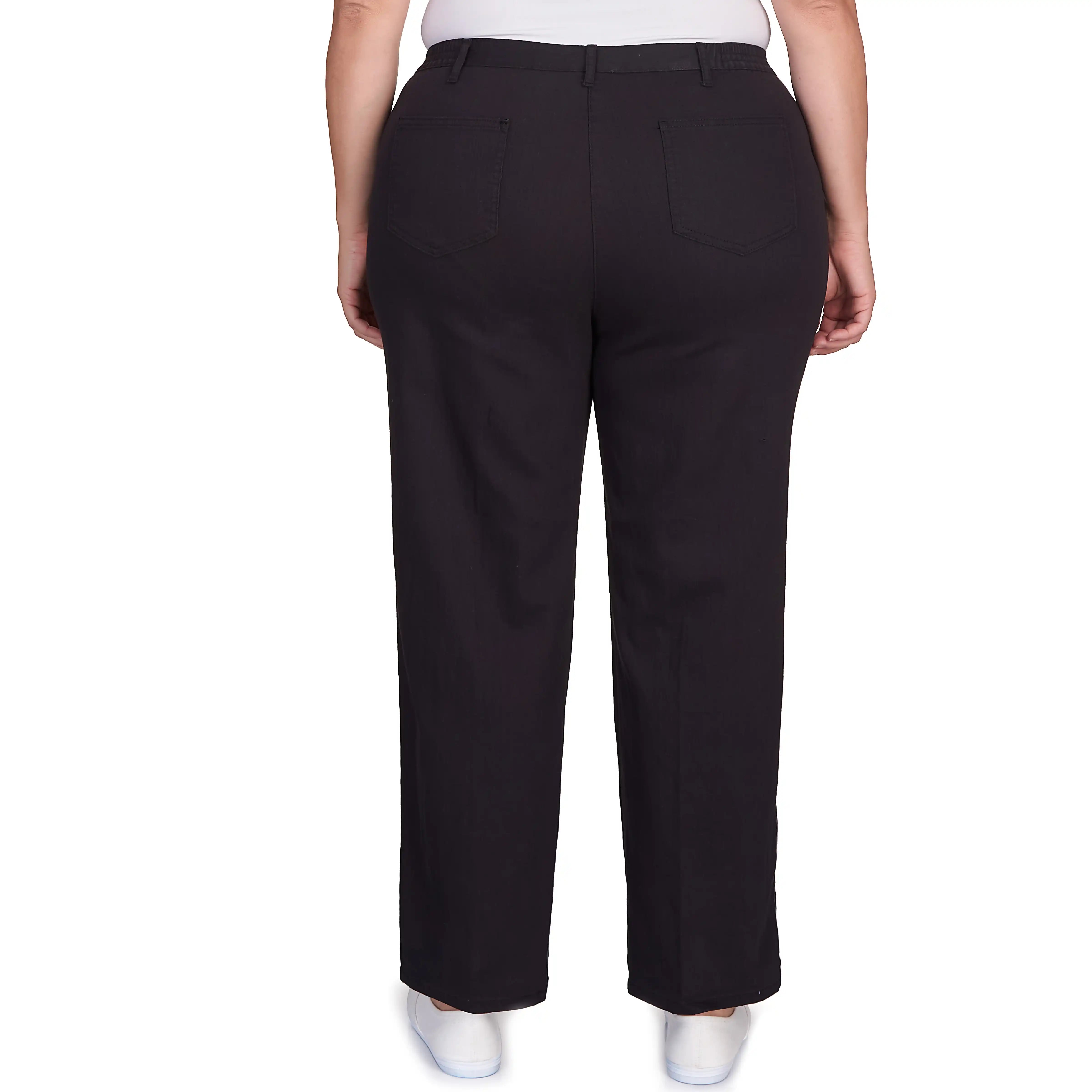 Plus Medium Length Easy Fit Jean Black -Ruby Rd