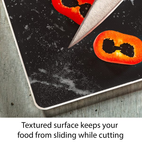 Black Marble Glass Counter Saver 15" x 12"