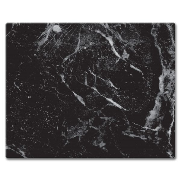 Black Marble Glass Counter Saver 15" x 12"