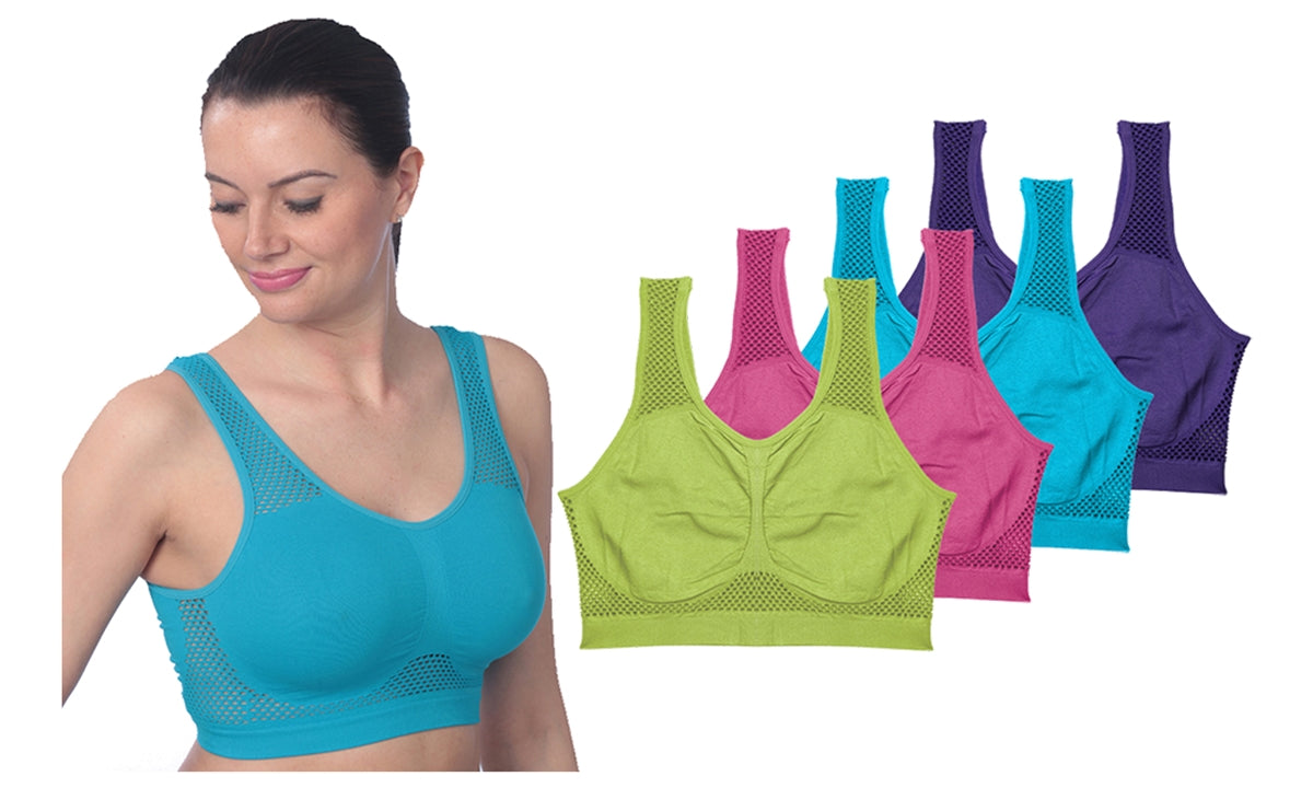 Stretch Mesh Sports Bra