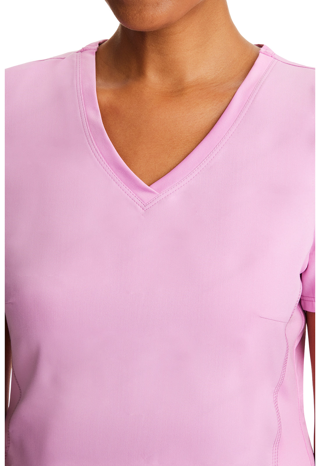 Yoga Knit V-Neck Uniform Taffy Pink