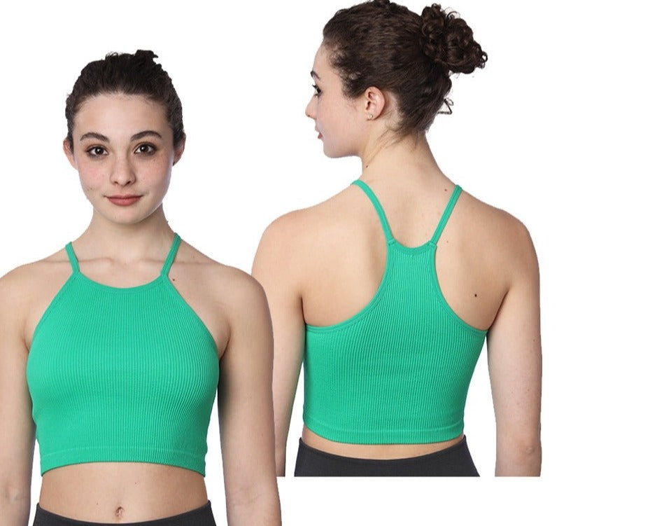 Rib-Knit Camisole Crop Tank