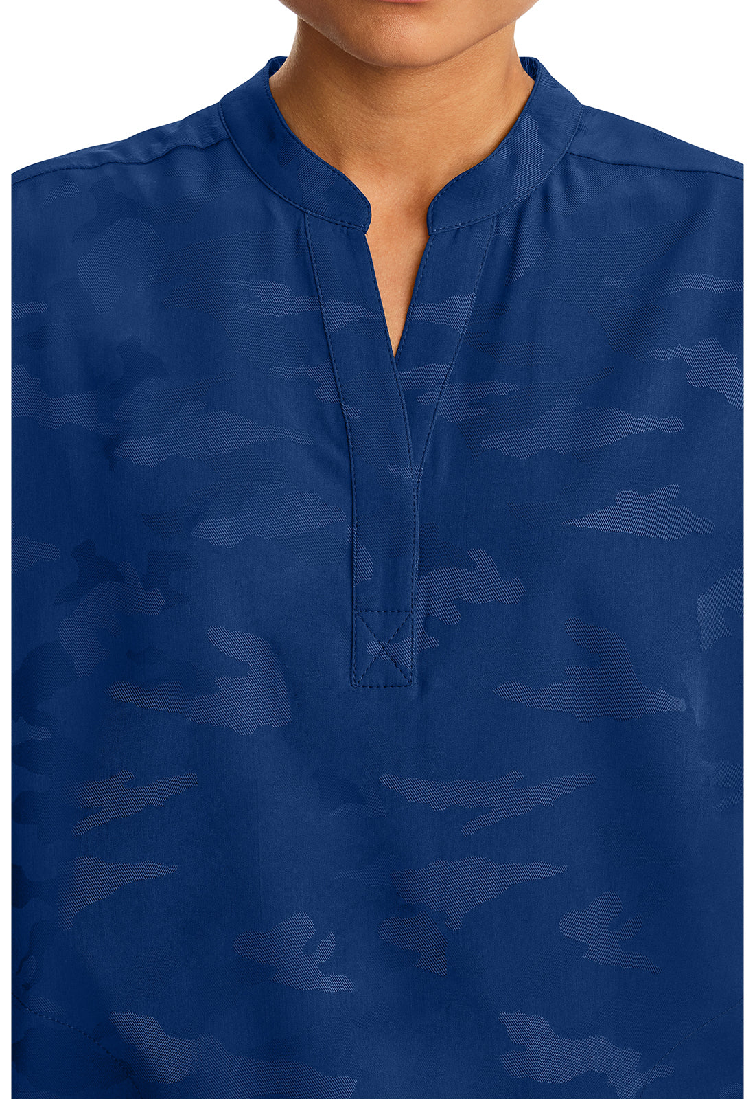 Mandarin Collar Boxy Navy