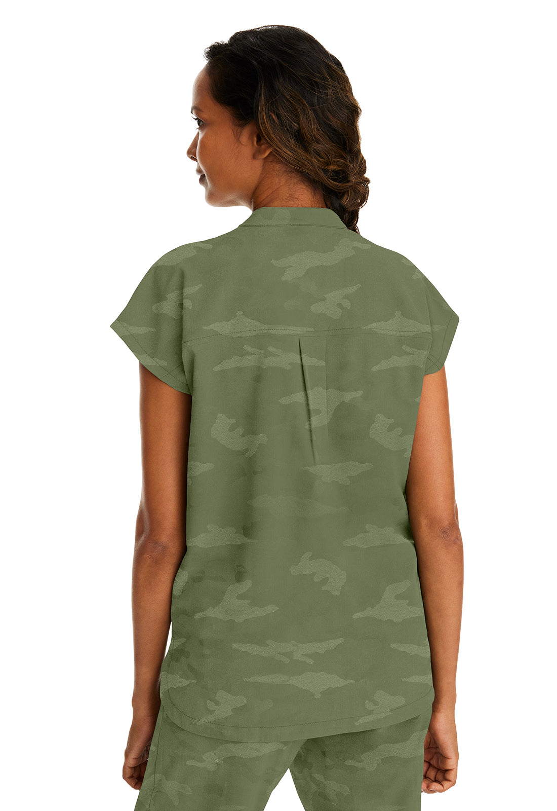 Mandarin Collar Boxy Olive