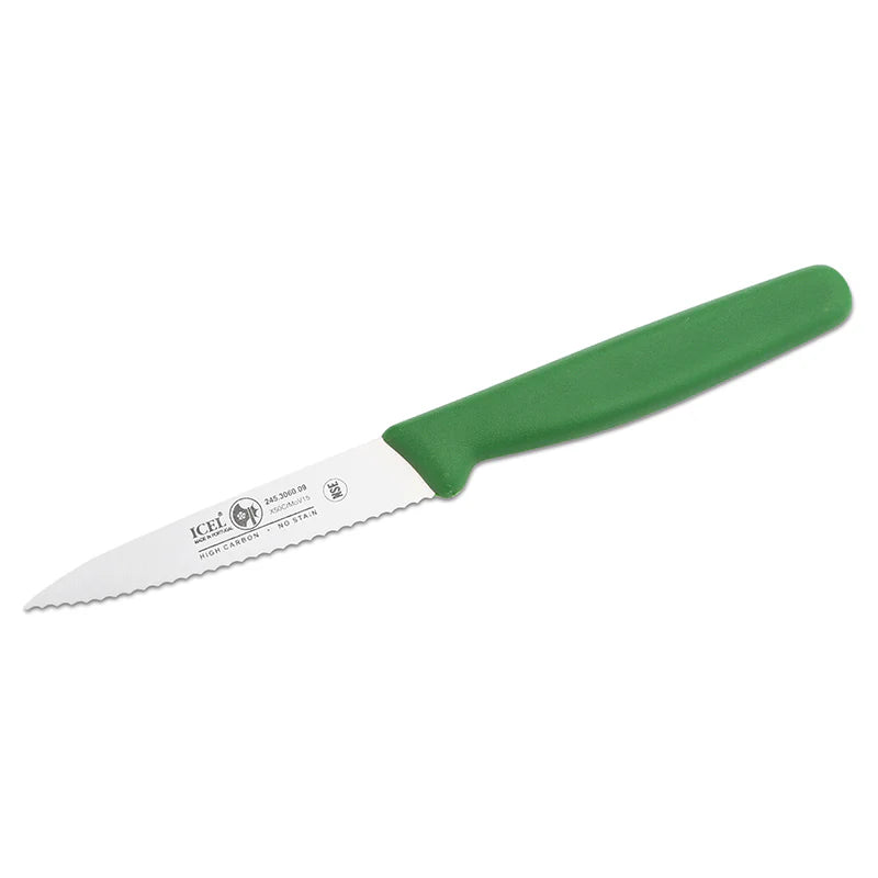 3.25" Serrated Green Paring Knives